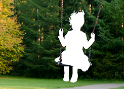 Commemoration of National Missing Children's Day swing with missing child