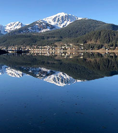 Snow capped mountain