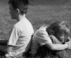 two children in a field