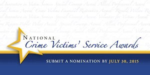 National Crime Victims' Service Awards - Office for Victims of Crime National Crime Victims' Service Awards logo