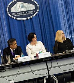 Betty-Ann Bryce, Department of Agriculture (far right), speaks about the impact of drug addiction on rural American communities