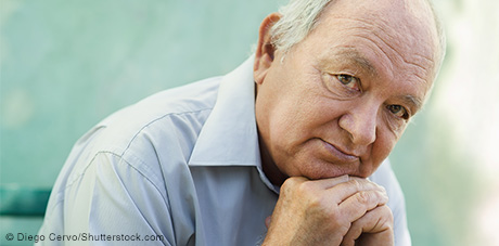 Face of elderly man
