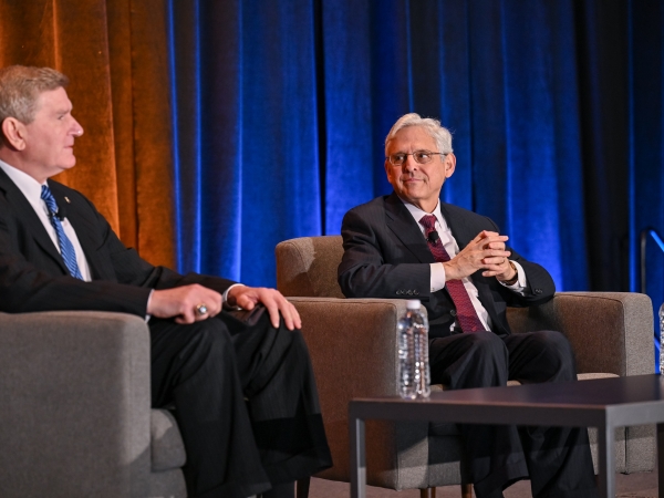 AG Garland with IACP Deputy Executive Director Terry Cunningham