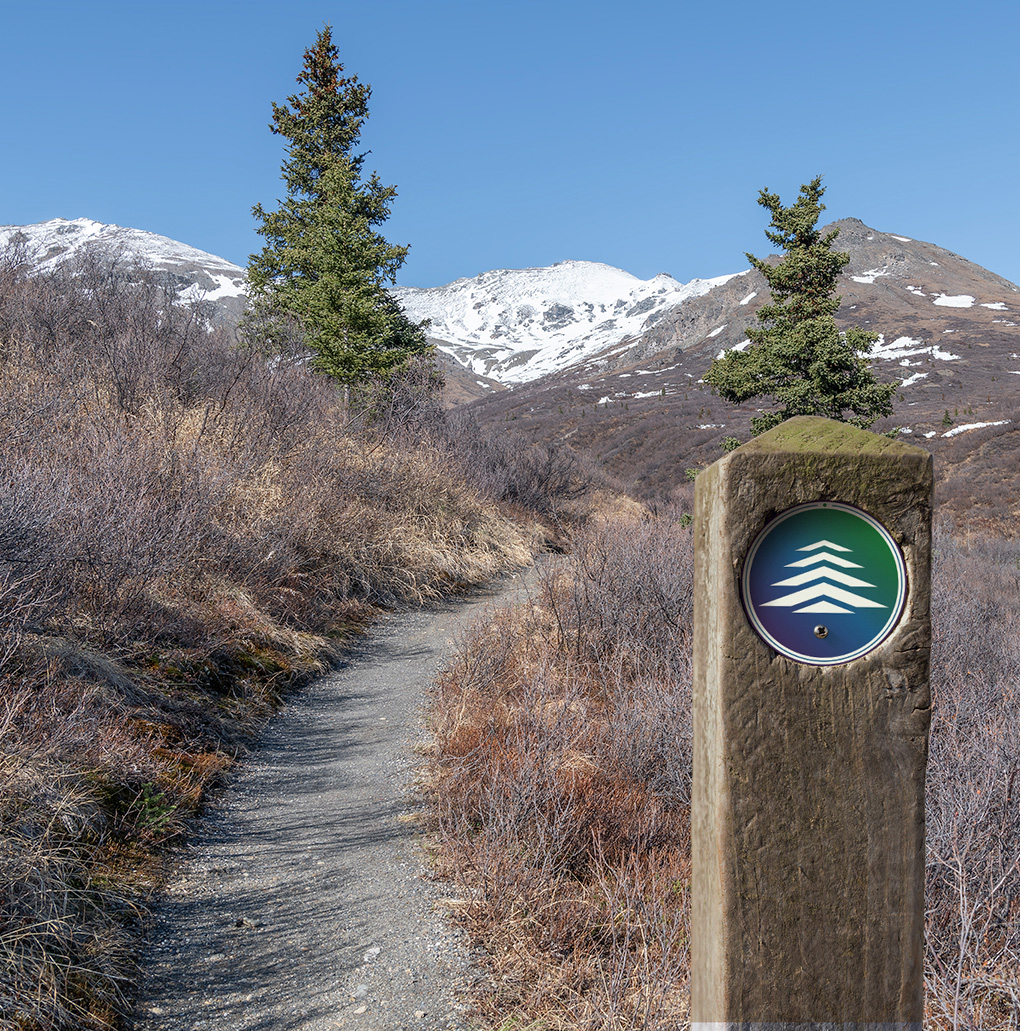 Photo of trail marker