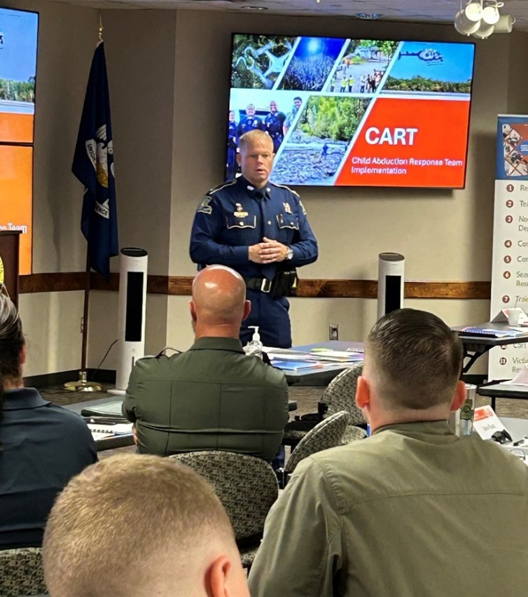 Louisiana law enforcement professionals participate in a Child Abduction Response Team training session