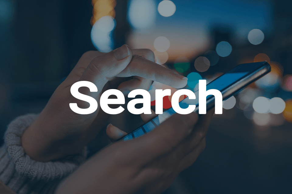 Search on background of person using cell phone