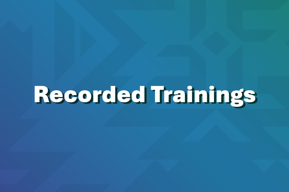 FMSC Recorded Trainings Image