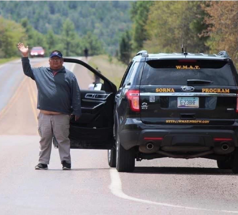 Elmer Lamson Waving