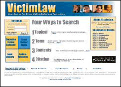 Screenshot: VictimLaw.Info Web site