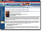 Screenshot of OJJDP's Commercial Sexual Exploitation of Children page.