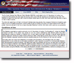 Screenshot of the Dru Sjodin National Sex Offender Public Web site (NSOPW).