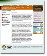 Screenshot of Promising Practices for Serving Crime Victims With Disabilities Toolkit.