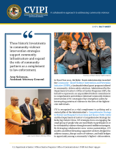 Image of document with two photos, pull quote and text
